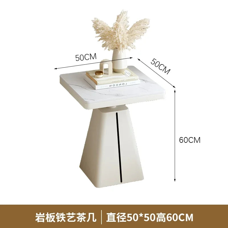 Aesthetic European Style Night Table Minimalist White Trendy Small Apartment Nightstand Slate Cream Wind Comodini Home Furniture