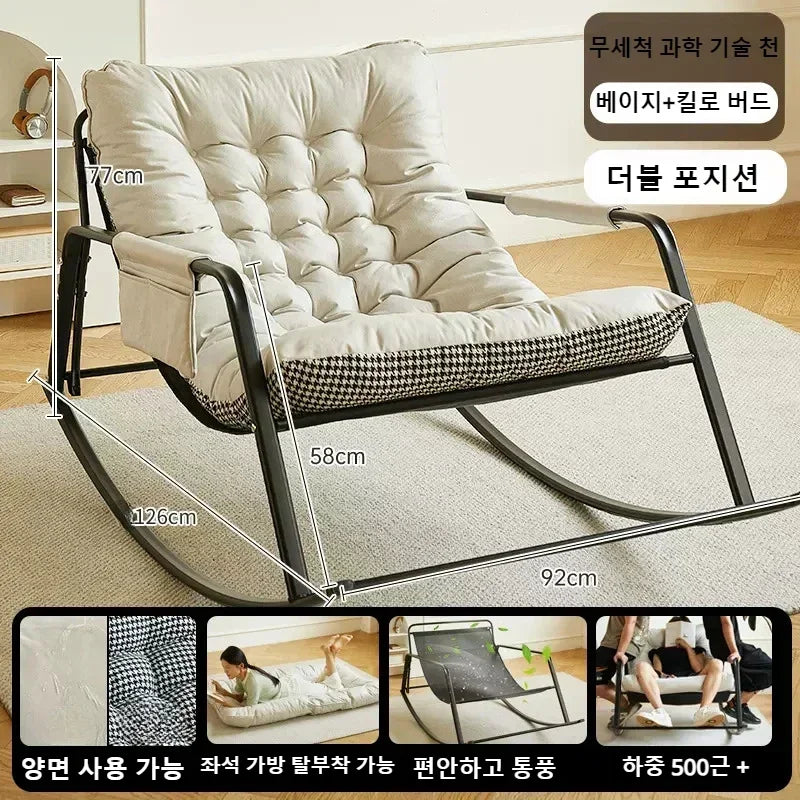 Double Chair With Cushion Sofas Chaise Home Balcony Rocking Chairs Available In Winter And Summer Large Comfortable Lounge Chair