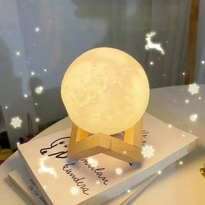 Moon Night Light Planet Lights Home Decorations Desktop Decorative Ornaments Illuminated Night Lights 8cm