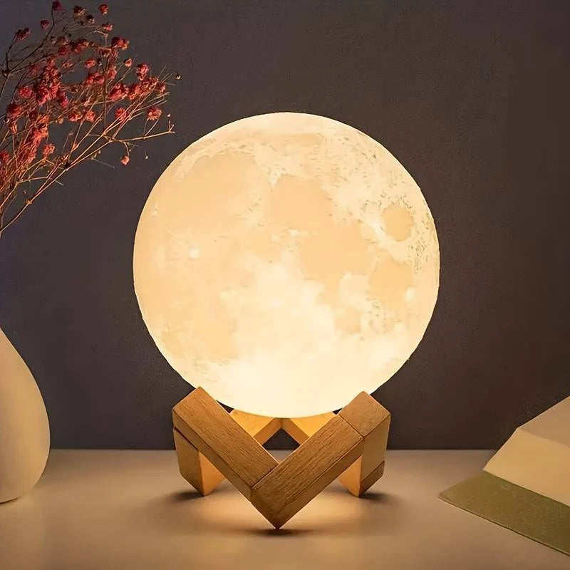 Moon Night Light Planet Lights Home Decorations Desktop Decorative Ornaments Illuminated Night Lights 8cm