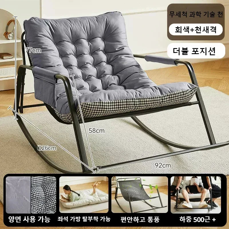 Double Chair With Cushion Sofas Chaise Home Balcony Rocking Chairs Available In Winter And Summer Large Comfortable Lounge Chair