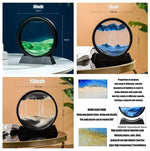 Charger l&#39;image dans la galerie, 3D Moving Sand Art Picture Round Glass Deep Sea Sandscape Hourglass Quicksand Craft Flowing Sand Painting Office Home Decor Gift
