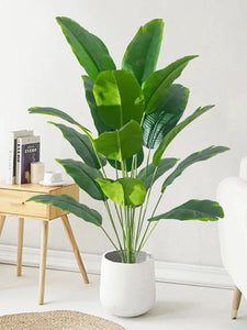 Artificial Plants Large Tropical Palm Tree Fake Banana Plants Leaves Real Touch Plastic Monstera Plant for Home Garden Decor