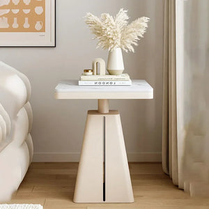 Aesthetic European Style Night Table Minimalist White Trendy Small Apartment Nightstand Slate Cream Wind Comodini Home Furniture