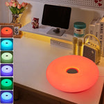 Charger l&#39;image dans la galerie, Bauhaus table lamp USB plug bedroom bedside lamp living room dining room decoration donut ambient light
