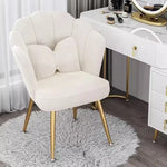 Charger l&#39;image dans la galerie, Warming Makeup Chair Velvet Accent Chair Shell Shape Vanity Chairs with Metal Legs Height Adjustable living room dining room
